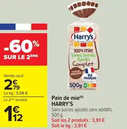 Cora x Carrefour HARRY'S Pain de mie offre