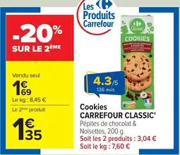 Cora x Carrefour Cookies carrefour classic' offre