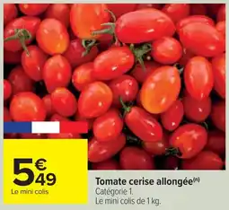 Cora x Carrefour Tomate cerise allongée offre