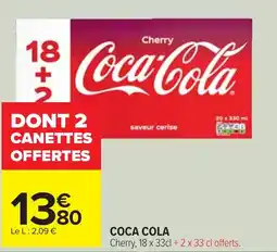 Cora x Carrefour COCA COLA Cherry offre