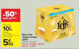 Cora x Carrefour LEFFE Bière d'été "Edition limitée" offre