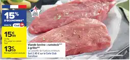 Cora x Carrefour Viande bovine: rumsteck à griller offre