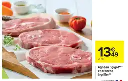 Agneau : gigot en tranche à griller