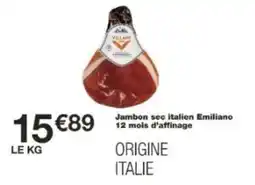 Monoprix Jambon sec italien emiliano 12 mois d affinage offre