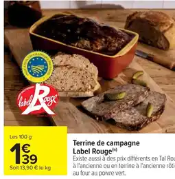 Cora x Carrefour Terrine de campagne Label Rouge offre