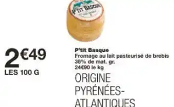 Monoprix P'tit basque offre