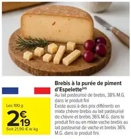 Cora x Carrefour Brebis à la purée de piment d'Espelette offre