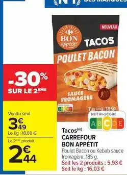 Carrefour Drive Carrefour - tacos offre