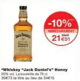 Monoprix Whiskey jack daniel's honey offre