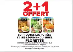 Cora x Carrefour FLORETTE Sur toutes les purées et les légumes cuisinés offre