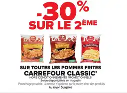 Cora x Carrefour Sur toutes les pommes frites carrefour classic' offre