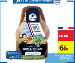 Cora x Carrefour Poulet fermier d'auvergne filière qualité(m) carrefour extra offre