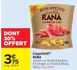 Cora x Carrefour RANA Cappelletti offre