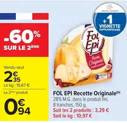 Cora x Carrefour FOL EPI Recette Originale offre