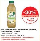 Monoprix Jus tropicana sensation pomme concombre citron offre