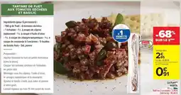 Carrefour City Cristal d'arques - tartare de fuet aux tomates échées offre