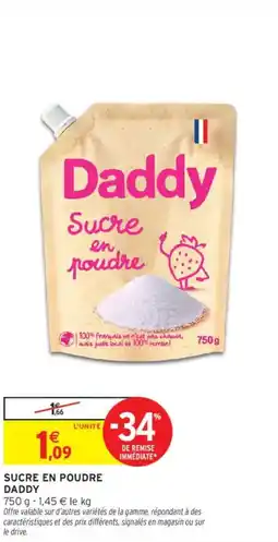 Intermarché DADDY Sucre en poudre offre