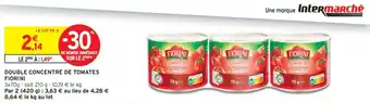 Intermarché FIORINI Double concentré de tomates offre