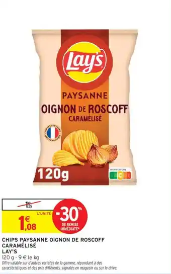 Intermarché LAY'S Chips paysanne oignon de roscoff caramélisé offre