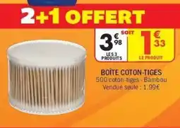La Foir'Fouille Boîte coton-tiges offre