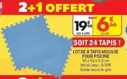 La Foir'Fouille Lot de 8 tapis mousse pour piscine offre