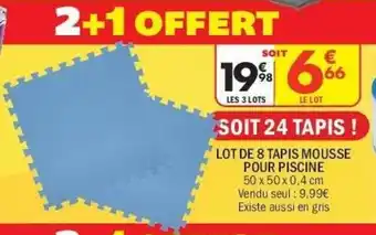 La Foir'Fouille Lot de 8 tapis mousse pour piscine offre