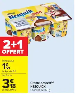 Cora x Carrefour NESQUICK Crème dessert offre