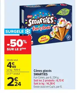 Cora x Carrefour SMARTIES Cônes glacés offre