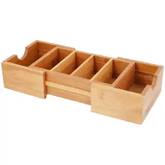 Action Bac de rangement extensible en bambou offre