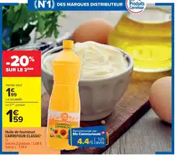 Cora x Carrefour CARREFOUR CLASSIC Huile de tournesol offre