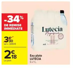 Cora x Carrefour LUTECIA Eau plate offre