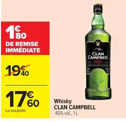 Cora x Carrefour CLAN CAMPBELL Whisky offre