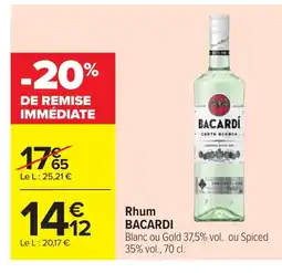 Cora x Carrefour BACARDI Rhum offre