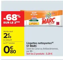 Cora x Carrefour ST MARC Lingettes nettoyantes offre