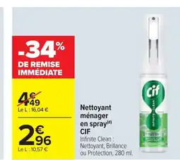 Cora x Carrefour CIF Nettoyant ménager en spray offre