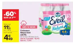 Cora x Carrefour LACTEL Croissance Nature Eveil offre