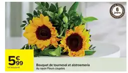 Cora x Carrefour Bouquet de tournesol et alstroemeria offre