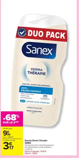 Cora x Carrefour SANEX Douche Derma Thérapie offre