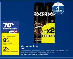 Cora x Carrefour AXE Déodorant en Spray offre