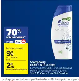 Cora x Carrefour HEAD & SHOULDERS Shampooing offre