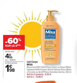 Cora x Carrefour MIXA Lait Corps offre