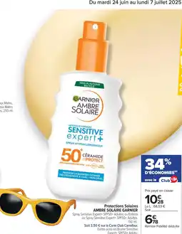 Cora x Carrefour AMBRE SOLAIRE GARNIER Protections Solaires offre