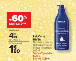 Cora x Carrefour NIVEA Lait Corps offre