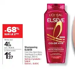 Cora x Carrefour ELSEVE Shampooing offre