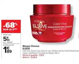 Cora x Carrefour ELSEVE Masque Cheveux offre