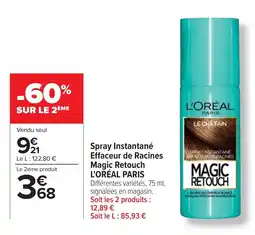 Cora x Carrefour L'ORÉAL PARIS Spray Instantané Effaceur de Racines Magic Retouch offre