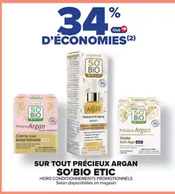 Cora x Carrefour SO'BIO ETIC Sur tout précieux argan offre