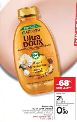 Cora x Carrefour ULTRA DOUX GARNIER Shampooing offre