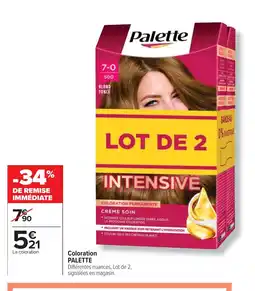 Cora x Carrefour PALETTE Coloration offre