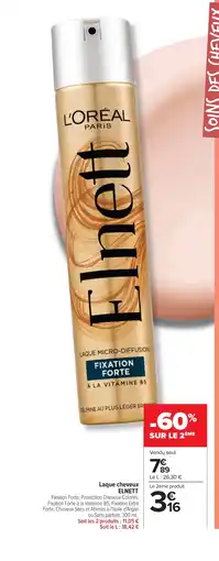 Cora x Carrefour ELNETT Laque cheveux offre